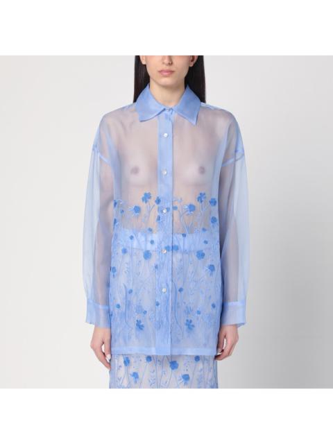 P.A.R.O.S.H. - P.A.R.O.S.H. Sky blue shirt in silk