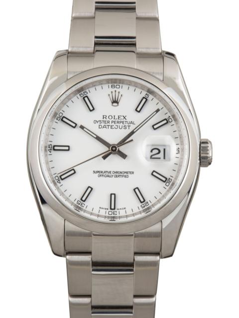 ROLEX Rolex Datejust 36 Steel 116200 White Dial