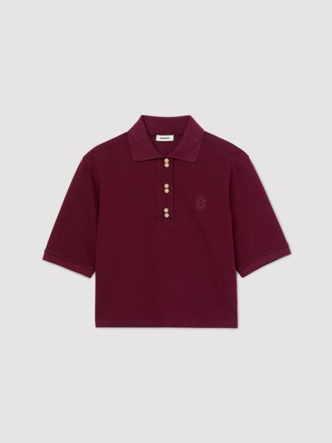 Sandro POLO SHIRT WITH DECORATIVE BUTTONS