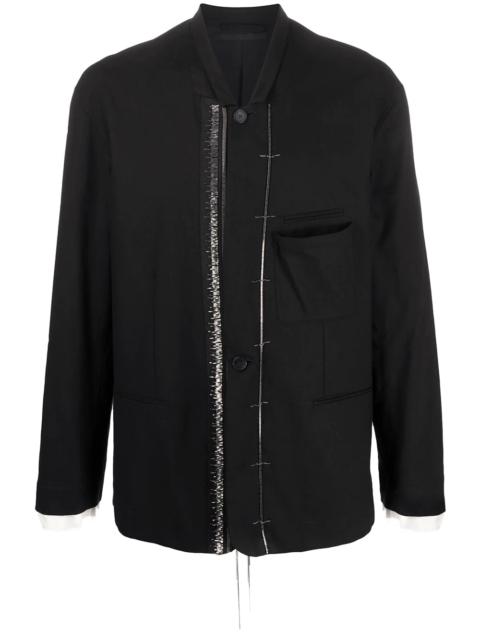 Haider Ackermann Black Cotton Metal-Embellished Jacket