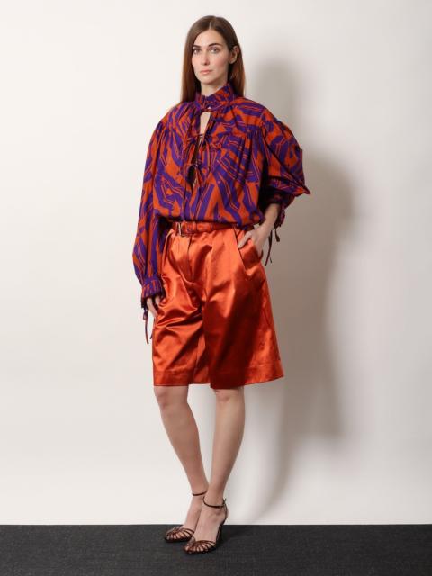 Dries Van Noten Dries Van Noten Catya Cotton Shirt With Crushed Stripe Print