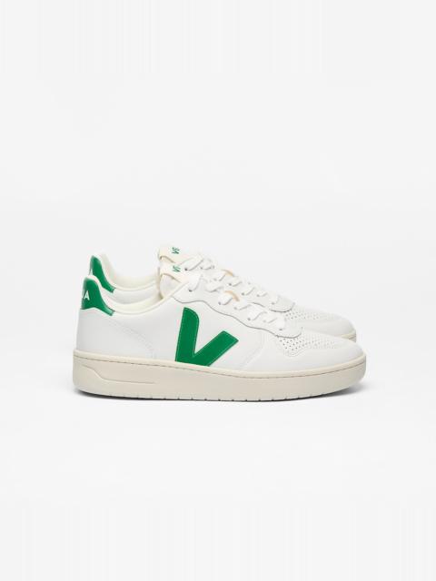 VEJA V-10 LEATHER WHITE EMERAUDE