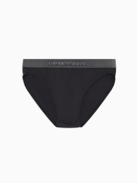 EMPORIO ARMANI ASV SHINY LOGOBAND ELASTICATED WAIST BRIEFS