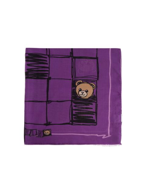 Teddy-print scarf