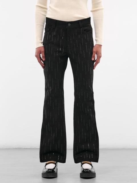 ERNEST W. BAKER Black Suede Stone Embellished Trousers