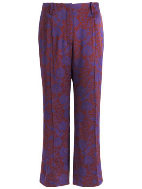 Dries Van Noten Paloma Embroidered Satin Cropped Trousers