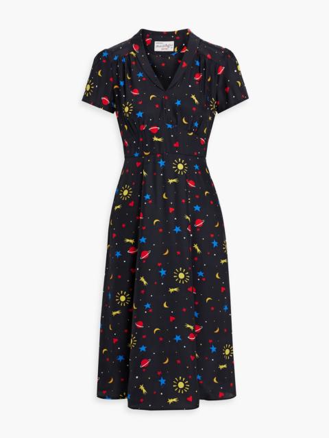 Other Designers Morgan printed silk dress