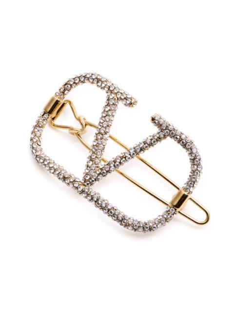 Valentino VLogo crystal-embellished hair clip
