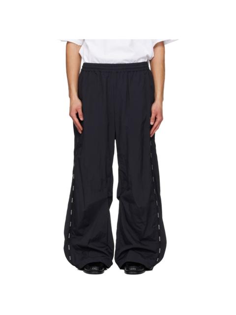We11done Black Logo Tape Track Pants