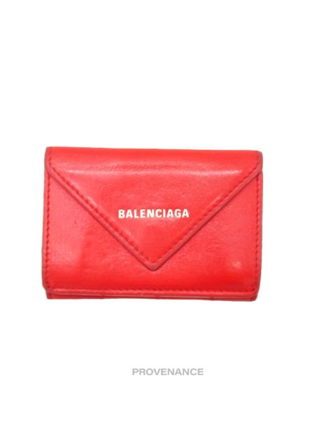 BALENCIAGA Balenciaga Papier Mini Wallet - Red Leather