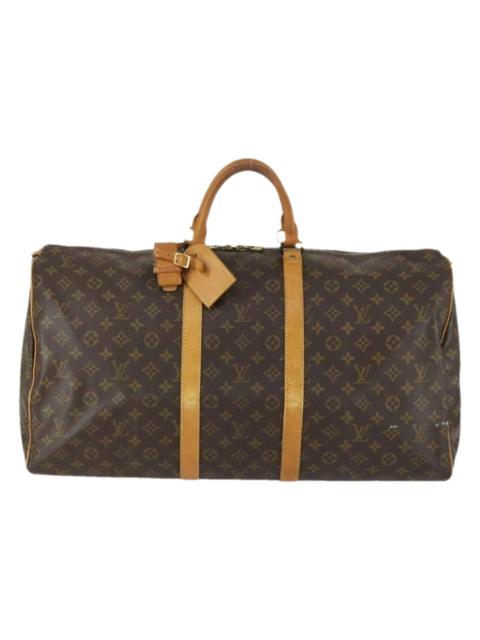 Louis Vuitton Keepall leather travel bag