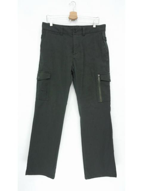 Other Designers CALVIN KLEIN Greenish Slate Black Cargo Worn Pants
