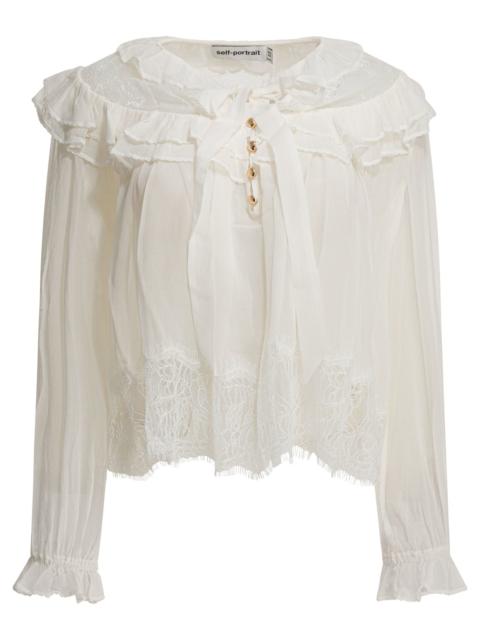 self-portrait Self-portrait Georgette Lace Blouse