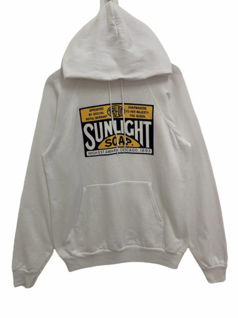 Other Designers Vintage - Vtg 90s Hanes Hoodie Sunlight Soap White