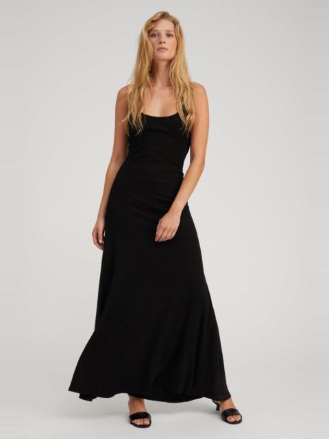 SPRWMN BLACK RIB MAXI TANK DRESS