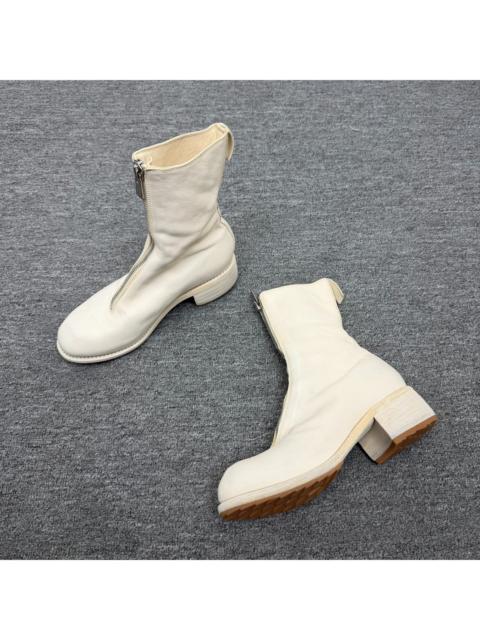 Guidi Guidi pl2 white leather front zip boots
