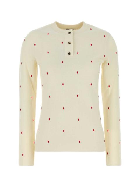 Bottega Veneta Embroidered Cotton Blend Sweater
