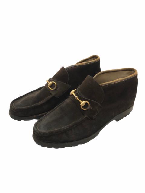 GUCCI Gucci horsebit brown suede boots