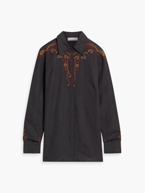 GABRIELA HEARST Aloe embroidered linen shirt