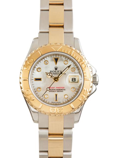 ROLEX Used Lady Rolex Yacht-Master Ref 169623 Mother of Pearl Diamond Dial