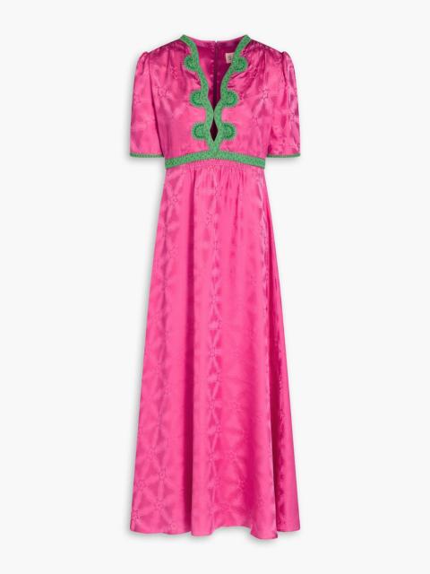 SALONI Tabitha silk-jacquard maxi dress