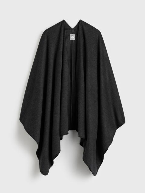TOTEME Winter flannel cape charcoal