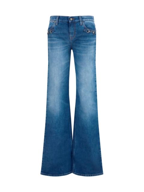GUCCI Gucci Stretch Cotton Jeans With Horsebit Blue