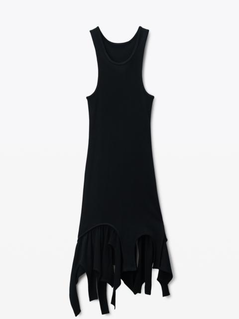 Alexander Wang Black Cotton Deconstructed Minidress