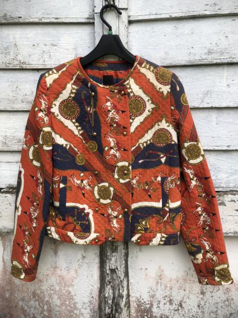 Other Designers Archival Clothing - Bernhard Willhelm Luxury Printed Design Quilted Chain Jacket