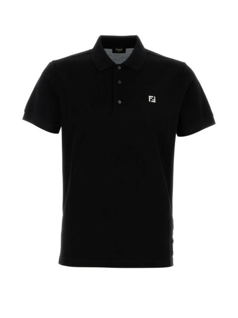 FENDI Fendi Men Black Piquet Polo Shirt