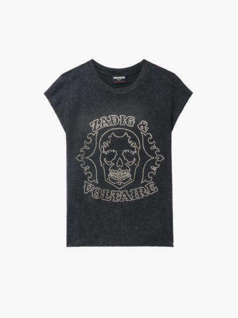 Zadig & Voltaire Cloe Black Rhinestone Tank Top