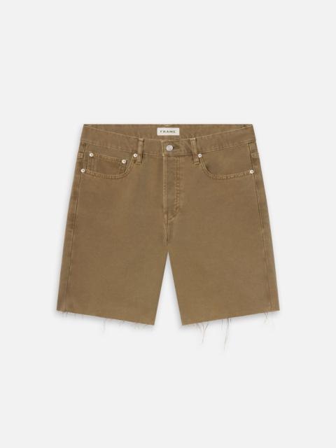 FRAME Relaxed Short Raw Hem in Light Brown