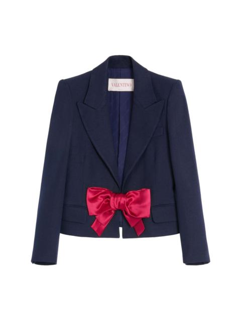 Bow single-breasted jacket