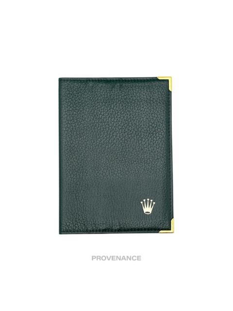 ROLEX Rolex Crown Passport Wallet - Forest Green Leather