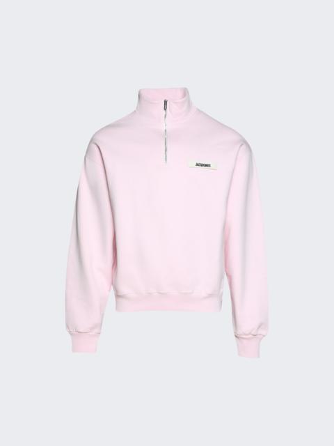 JACQUEMUS The Gros Grain Zipped-rollneck Sweatshirt Pink