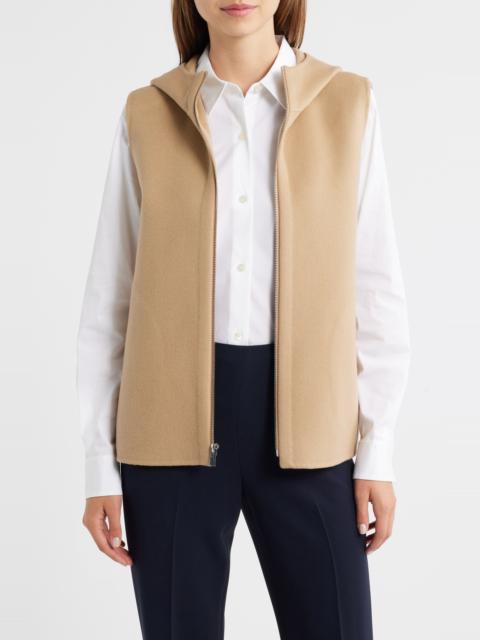 Theory Theory Wool & Cashmere Hooded Vest in New Camel at Nordstrom