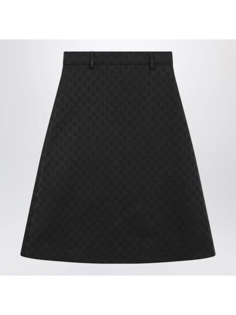 GUCCI Gucci Black Gg Cotton Blend Midi Skirt Women