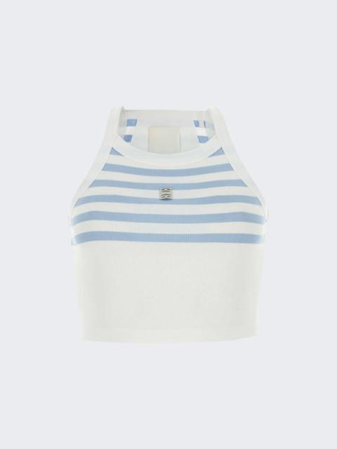 Givenchy Cropped Tank Top White And Light Blue