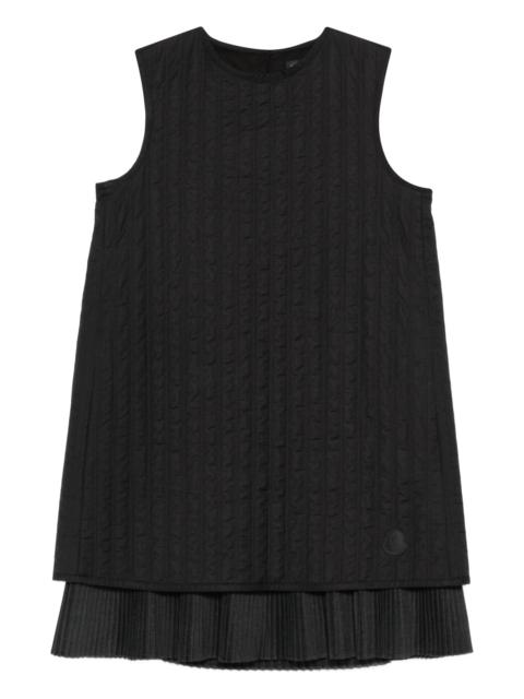 Moncler quilted pleated mini dress