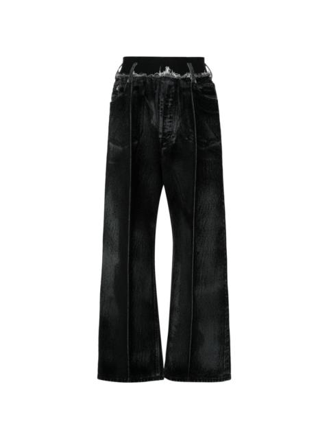 ALAINPAUL logo-waistband jeans