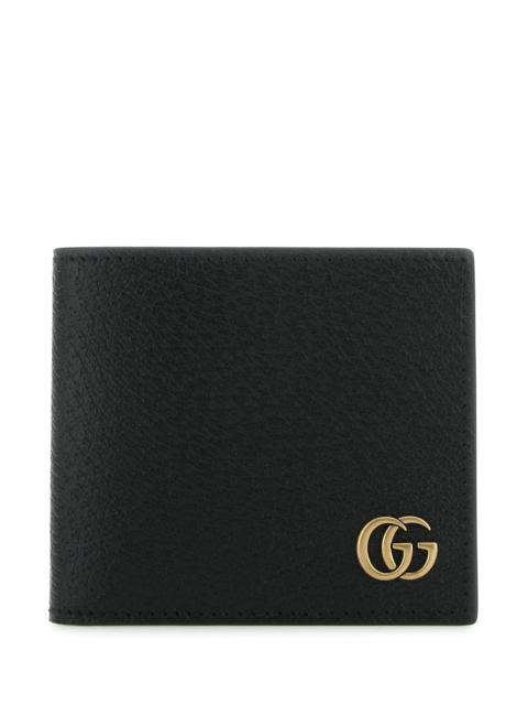 GUCCI Gucci Men Black Leather Gg Marmont Wallet