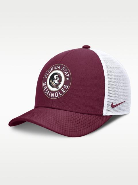 Nike Florida State Primetime Rise Men's Nike Dri-FIT College Trucker Adjustable Hat