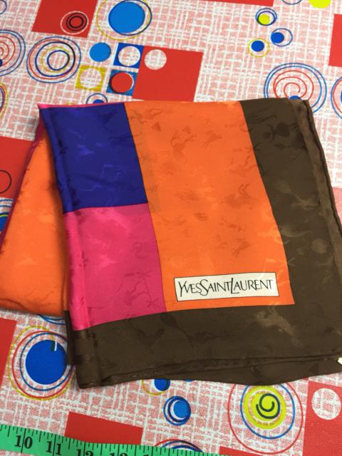 Other Designers Luxury - Yves Saint Laurent Colorblock Style Silk Scarve