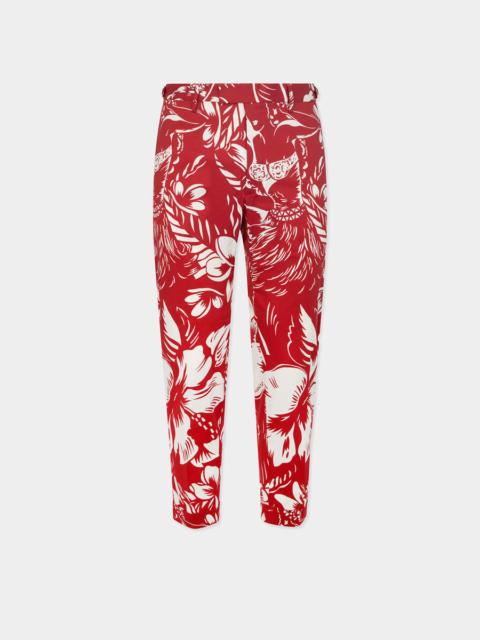 DSQUARED2 DANCING FLOWERS COTTON PANT