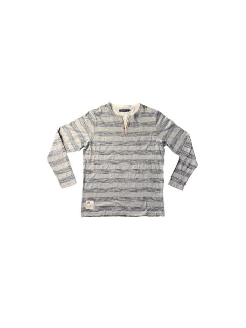 Other Designers Japanese Brand - Kansai Yamamoto Homme Long Sleeve Striped Tee