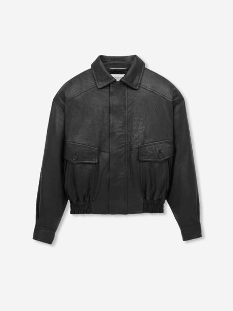 SAINT LAURENT CHAQUETA BOMBER CUERO