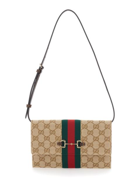 GUCCI Gucci Women New Horsebit Wallet On Chain Original Gg Raw