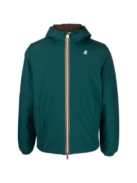 logo-appliqué hooded jacket