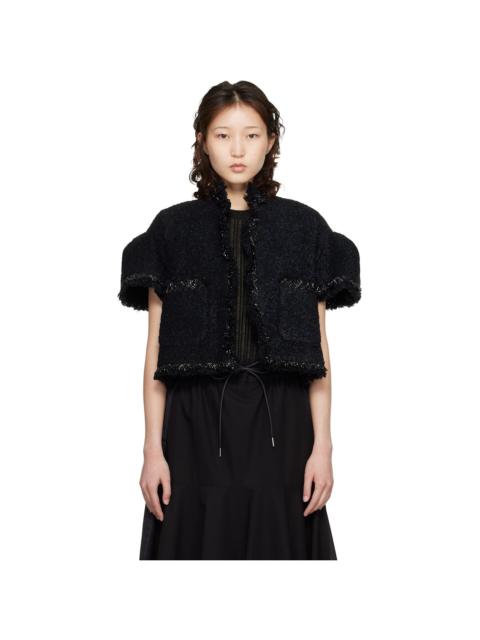 sacai Black Tweed Jacket