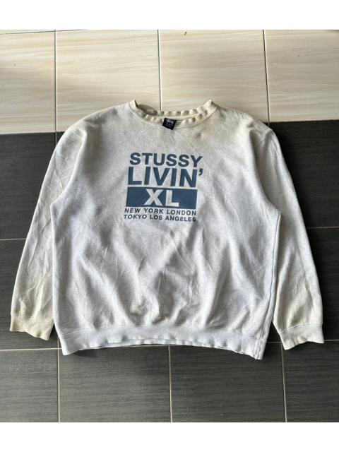 Other Designers Vintage - Vintage 90s NYLTLA Stussy Livin Oversized Sweatshirts